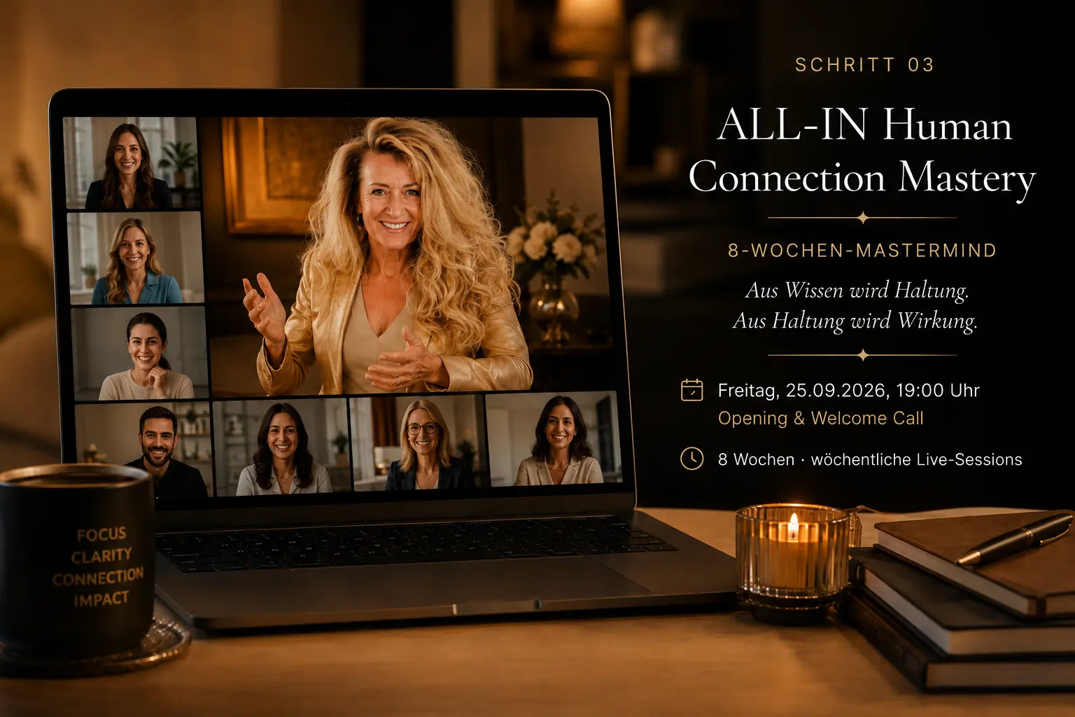 ALL-IN Human Connection Mastery — 8-Wochen-Mastermind, Start Freitag, 25. September 2026, 19:00 Uhr